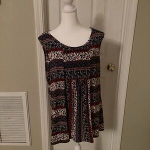 Chic Multicolor Sleeveless Blouse